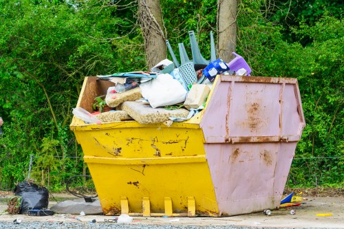 Professional builders waste clearance team in action