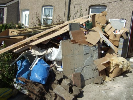 Residential home clearance services being conducted